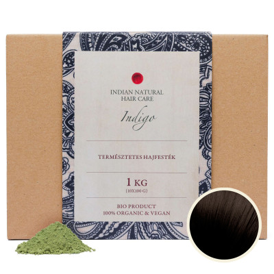 INDIGO 1KG-OS KISZERELÉSBEN – BARNA SZINTE FEKETE HAJFESTÉK